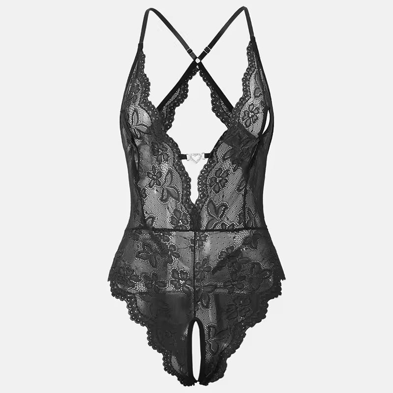 Valentine’s Midnight Lace Teddy