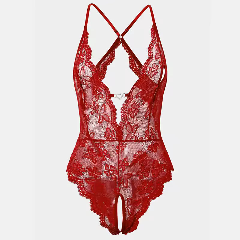 Valentine’s Midnight Lace Teddy